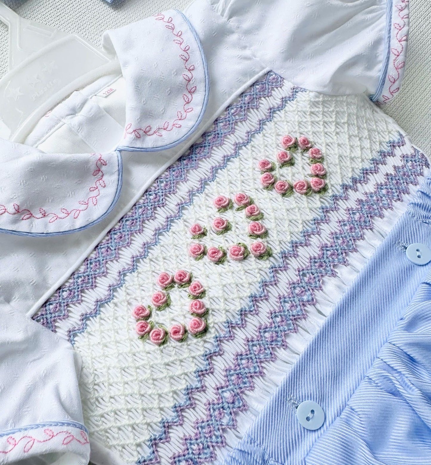 The Bluebell Rose Smocked Romper