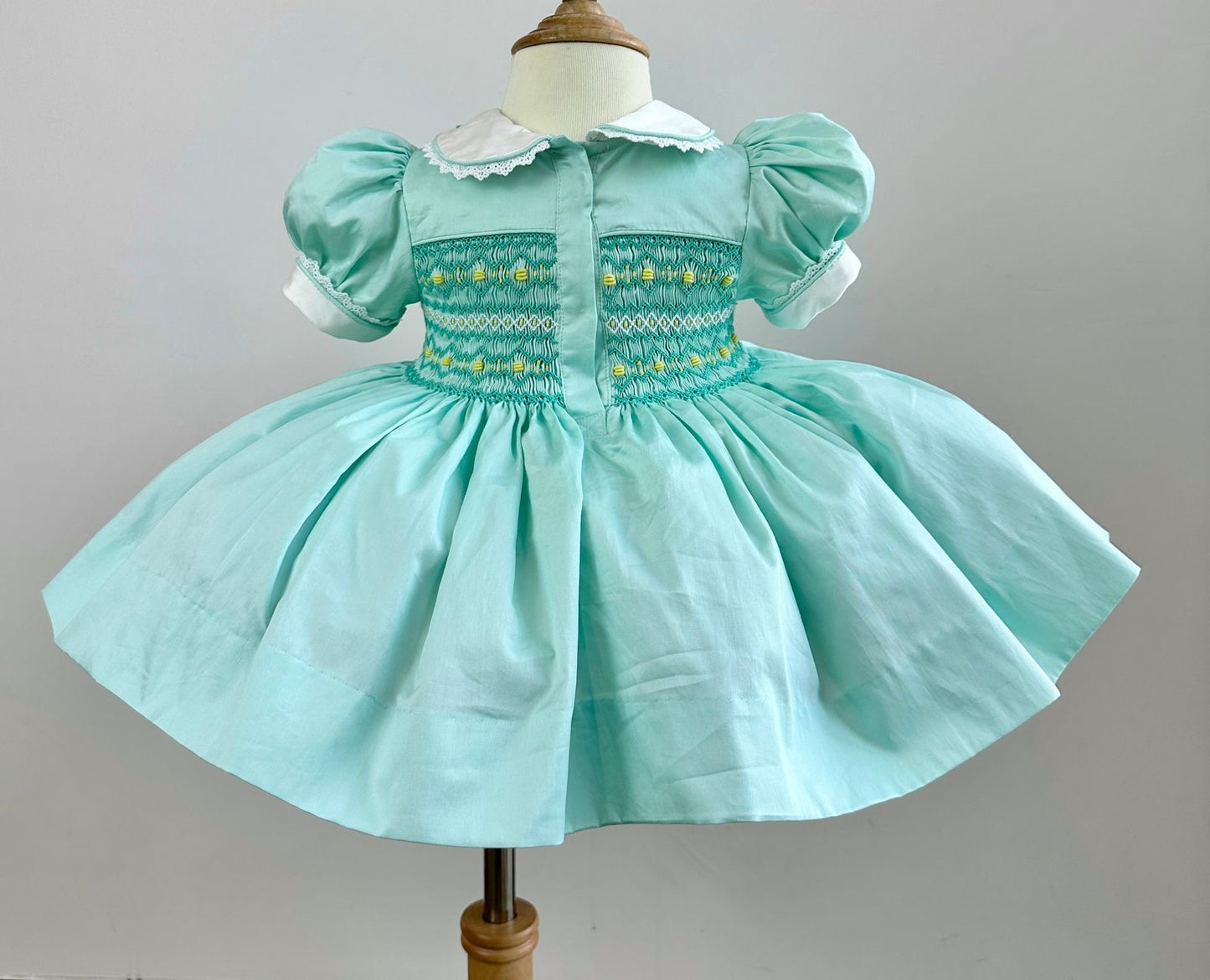 The Celestine Mint Smocked Dress